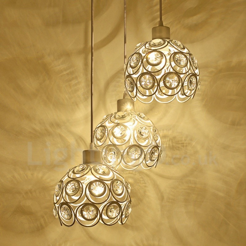 Suspension intégrée à 3 lumières style rustique Lodge