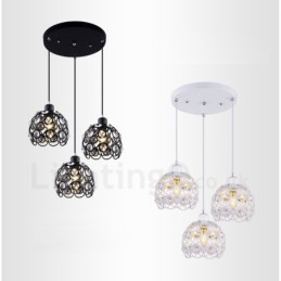 Suspension intégrée à 3 lumières style rustique Lodge