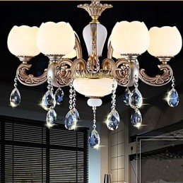 Pendentif en cristal de style européen créatif style coréen américain en alliage de zinc lumières de jardin
