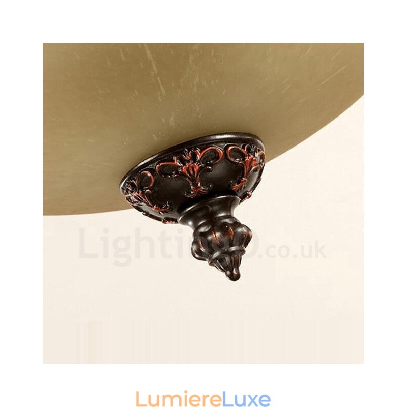 Plafonnier encastré en métal intégré de style rustique à une seule lumière
