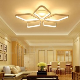 Plafonnier encastré en métal intégré contemporain moderne à 5 lumières