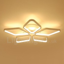 Plafonnier encastré en métal intégré contemporain moderne à 5 lumières