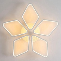 Plafonnier encastré en métal intégré contemporain moderne à 5 lumières