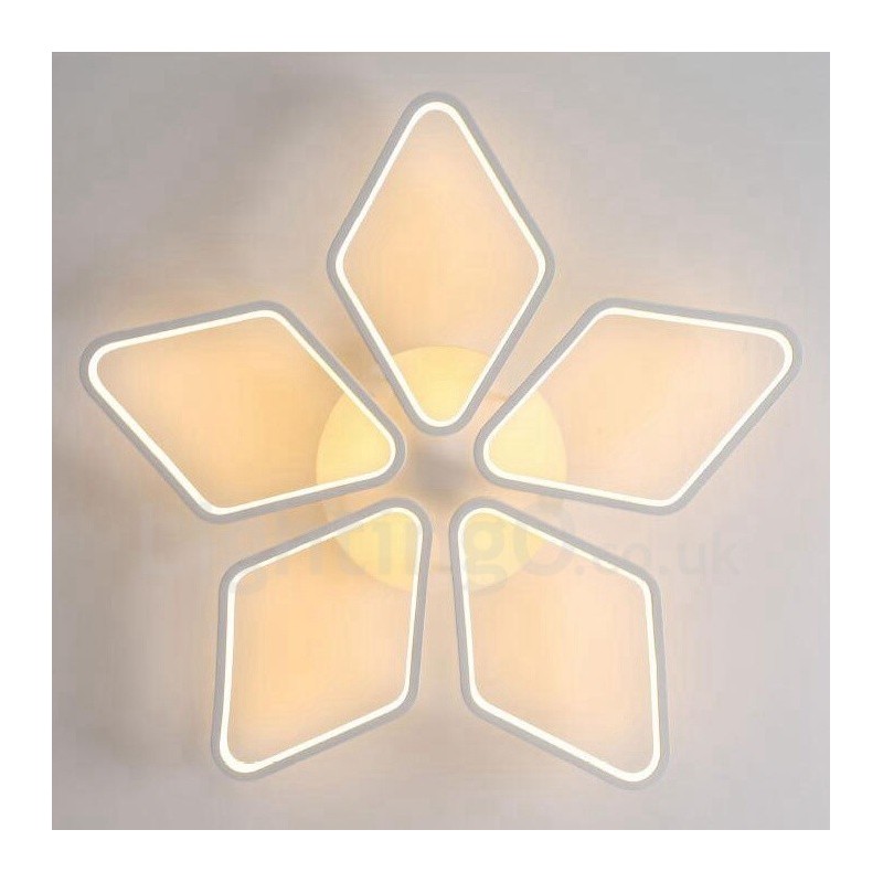 Plafonnier encastré en métal intégré contemporain moderne à 5 lumières