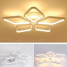 Plafonnier encastré en métal intégré contemporain moderne à 5 lumières