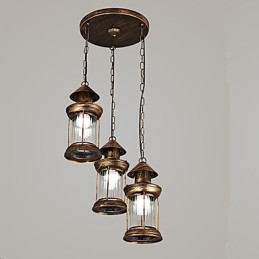 Suspension en métal style mini rétro vintage Rustic Lodge