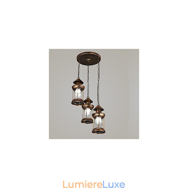 Suspension en métal style mini rétro vintage Rustic Lodge
