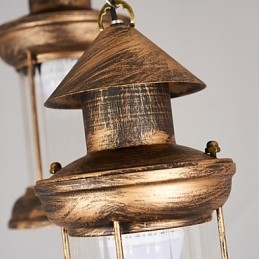 Suspension en métal style mini rétro vintage Rustic Lodge