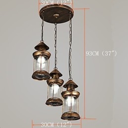 Suspension en métal style mini rétro vintage Rustic Lodge