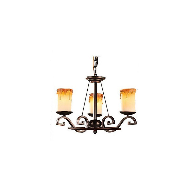 Étudier la lampe à bougie antique Lustre en fer