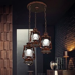 Suspension en métal style mini rétro vintage Rustic Lodge