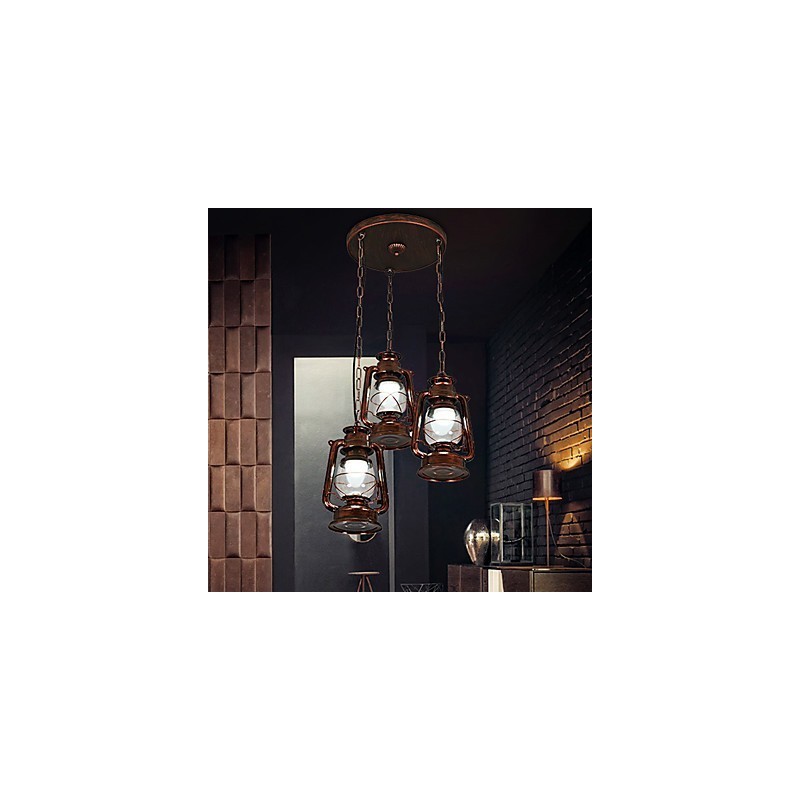 Suspension en métal style mini rétro vintage Rustic Lodge