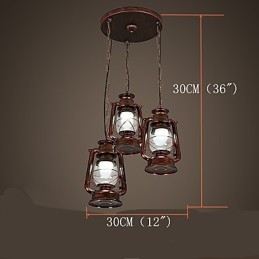 Suspension en métal style mini rétro vintage Rustic Lodge
