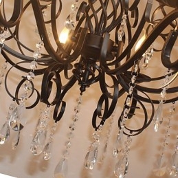 Lustre en métal et cristal de style européen à 8 têtes
