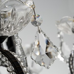 Lustre en cristal à 6 lumières, moderne, contemporain, traditionnel, classique, rustique, lodge, vintage, rétro