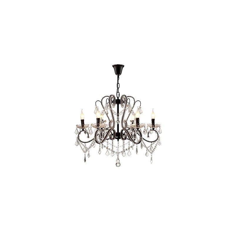 Lustre en cristal à 6 lumières, moderne, contemporain, traditionnel, classique, rustique, lodge, vintage, rétro