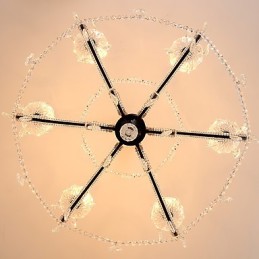 Lustre en cristal à 6 lumières, moderne, contemporain, traditionnel, classique, rustique, lodge, vintage, rétro