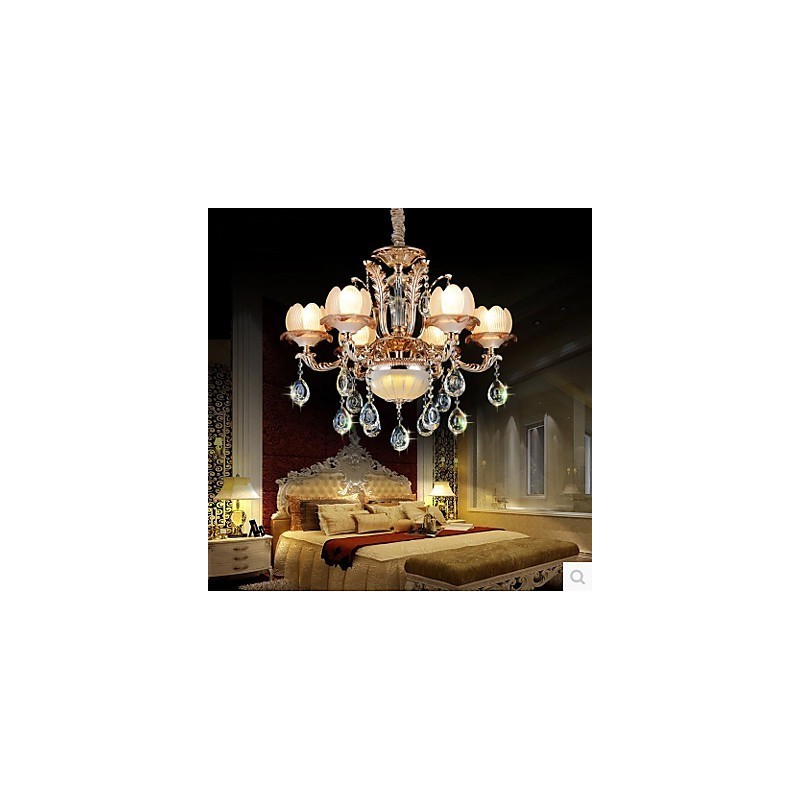 Pendentif en cristal de style européen, style alliage simple, éclairage rétro