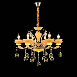 Lustre en alliage de zinc classique traditionnel pour mini lustre en métal à 6 ampoules