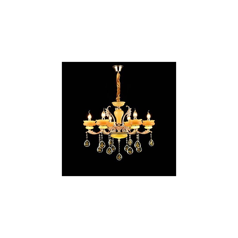 Lustre en alliage de zinc classique traditionnel pour mini lustre en métal à 6 ampoules