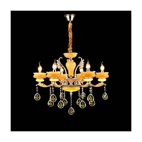 Lustre en alliage de zinc classique traditionnel pour mini lustre en métal à 6 ampoules Lustre en alliage de zinc classique traditionnel pour mini lustre en métal à 6 ampoules