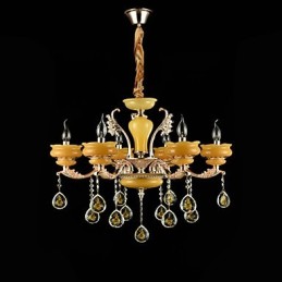 Lustre en alliage de zinc classique traditionnel pour mini lustre en métal à 6 ampoules