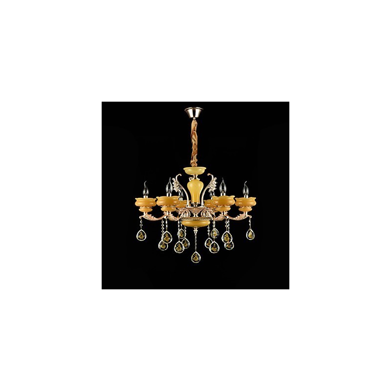 Lustre en alliage de zinc classique traditionnel pour mini lustre en métal à 6 ampoules