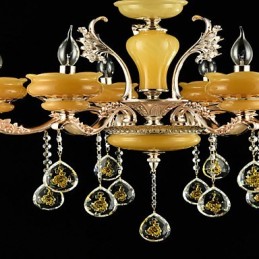 Lustre en alliage de zinc classique traditionnel pour mini lustre en métal à 6 ampoules