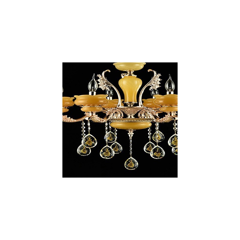 Lustre en alliage de zinc classique traditionnel pour mini lustre en métal à 6 ampoules