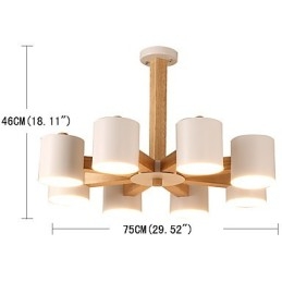 Lustre 8 lumières moderne contemporain traditionnel classique vintage campagne bois caractéristique pour bois