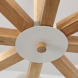 Lustre 8 lumières moderne contemporain traditionnel classique vintage campagne bois caractéristique pour bois