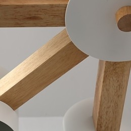 Lustre 8 lumières moderne contemporain traditionnel classique vintage campagne bois caractéristique pour bois