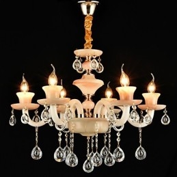 Lustre en métal de style mini cristal, style moderne, contemporain, traditionnel, classique et électroplaqué