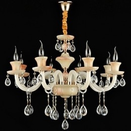 Lustre en métal de style mini cristal, style moderne, contemporain, traditionnel, classique et électroplaqué