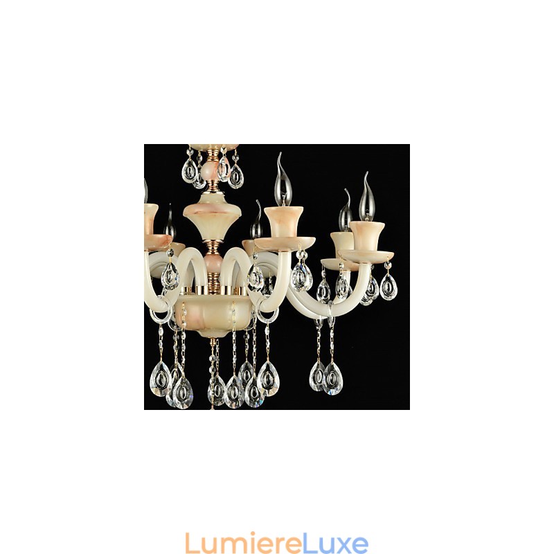 Lustre en métal de style mini cristal, style moderne, contemporain, traditionnel, classique et électroplaqué