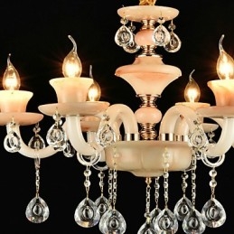 Lustre en métal de style mini cristal, style moderne, contemporain, traditionnel, classique et électroplaqué