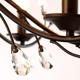 Lustre en cristal à 9 lumières, style moderne, contemporain, traditionnel, classique, vintage, rétro, style campagnard