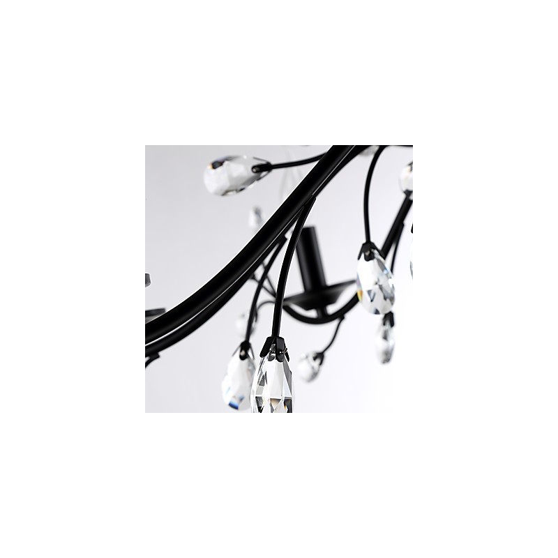 Lustre en cristal à 9 lumières, style moderne, contemporain, traditionnel, classique, vintage, rétro, style campagnard