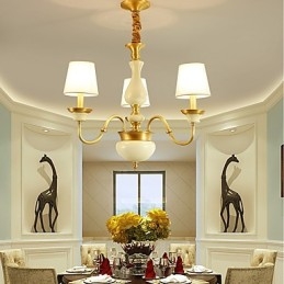 Lustre tout en cuivre Lustre décoratif en jade