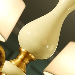 Lustre tout en cuivre Lustre décoratif en jade