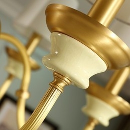 Lustre tout en cuivre Lustre décoratif en jade