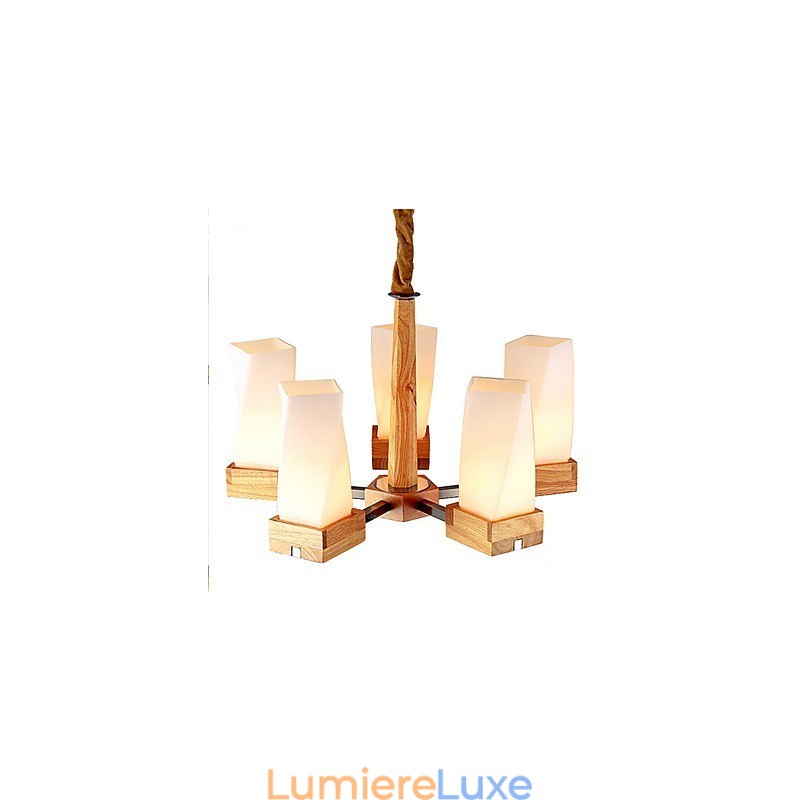 Plafonnier créatif en bois massif Simple Art Lighting