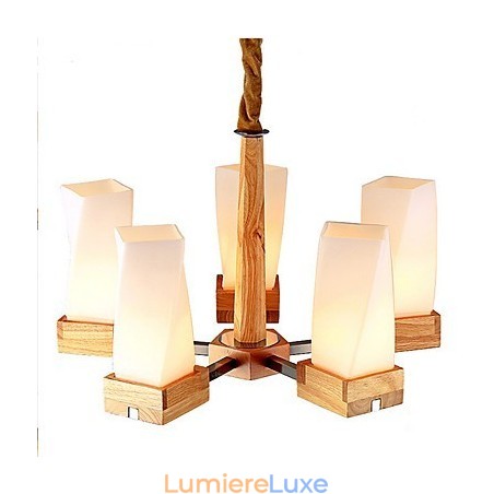 Plafonnier créatif en bois massif Simple Art Lighting Plafonnier créatif en bois massif Simple Art Lighting