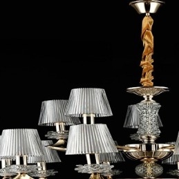 Suspension en alliage de zinc pour intérieur, style mini cristal, 15 ampoules