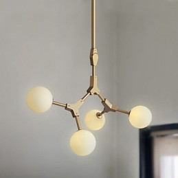Suspension en bambou et bois de style mini, peinture classique traditionnelle