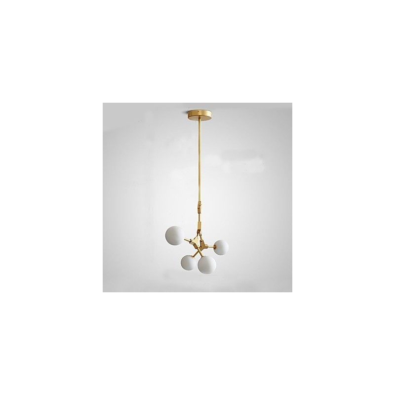 Suspension en bambou et bois de style mini, peinture classique traditionnelle