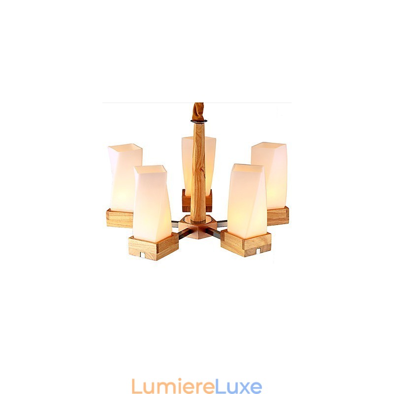 Plafonnier créatif en bois massif Simple Art Lighting