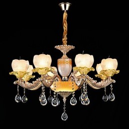 Lustre en alliage de zinc classique traditionnel pour mini lustre en métal à 8 ampoules