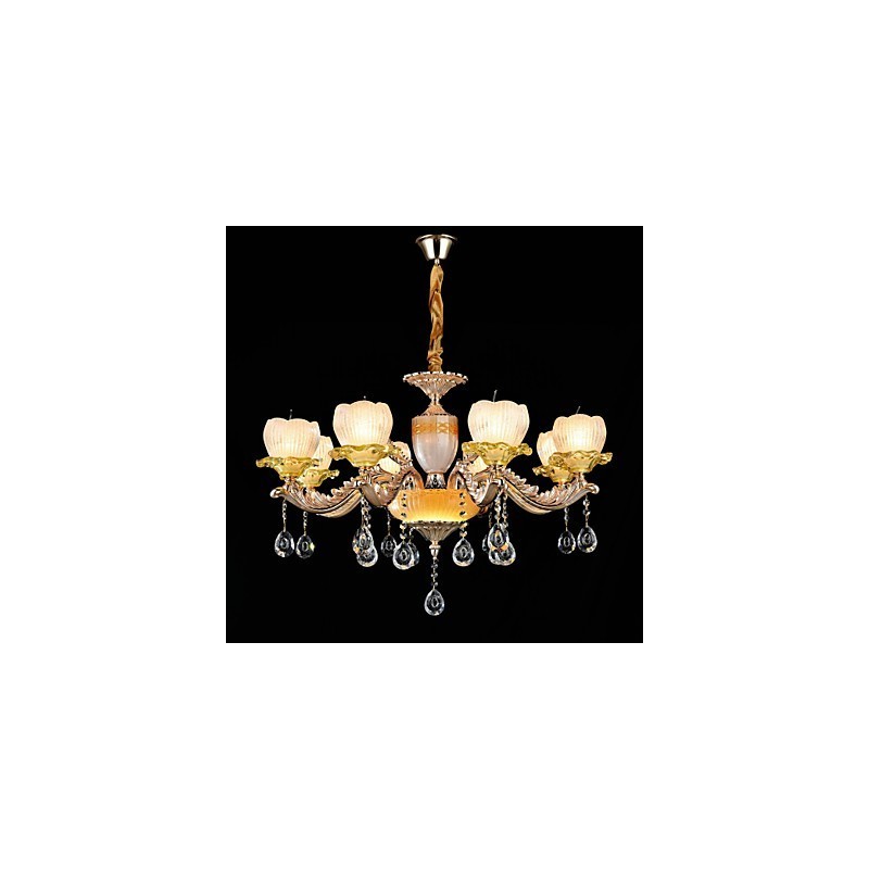 Lustre en alliage de zinc classique traditionnel pour mini lustre en métal à 8 ampoules