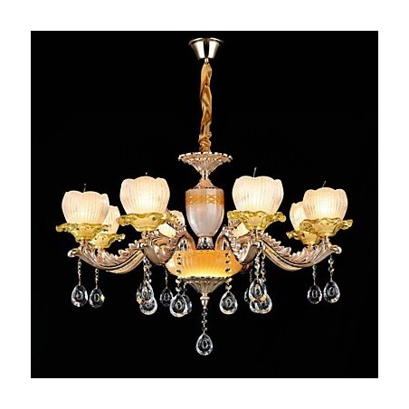 Lustre en alliage de zinc classique traditionnel pour mini lustre en métal à 8 ampoules Lustre en alliage de zinc classique traditionnel pour mini lustre en métal à 8 ampoules